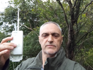 recovered radio sonde with the author